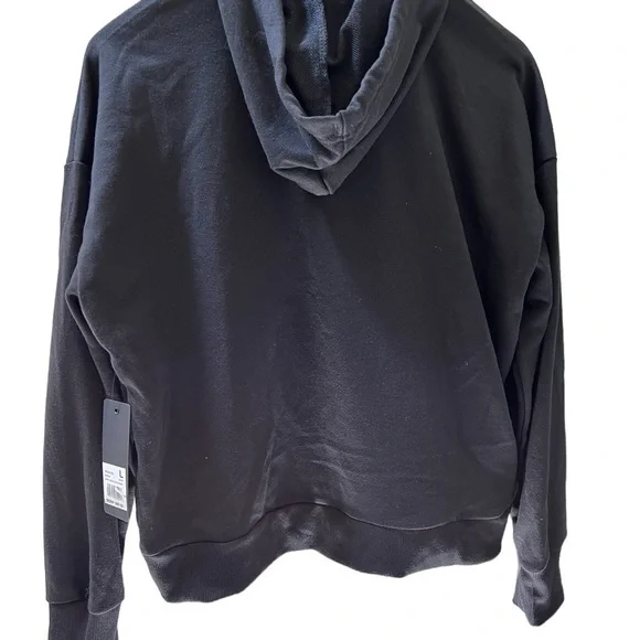 NWT Bebe black hoodie with colorful stripes size L - Picture 6 of 10